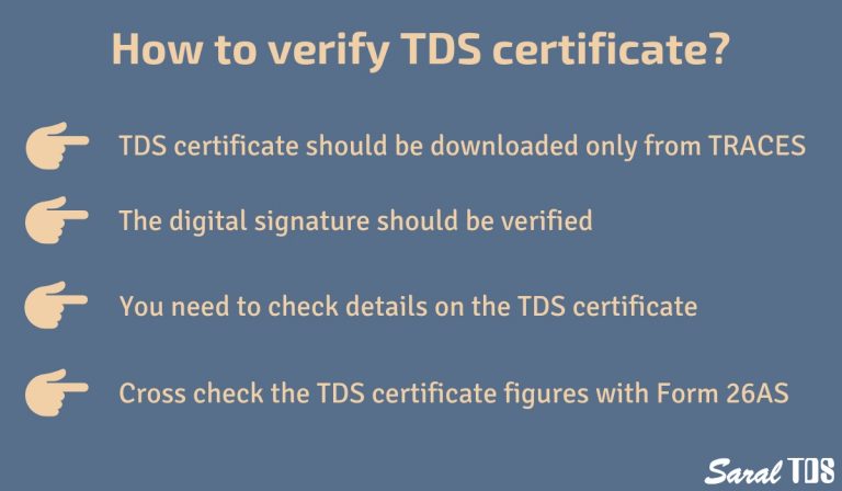 How To Check The Tds Certificate Online