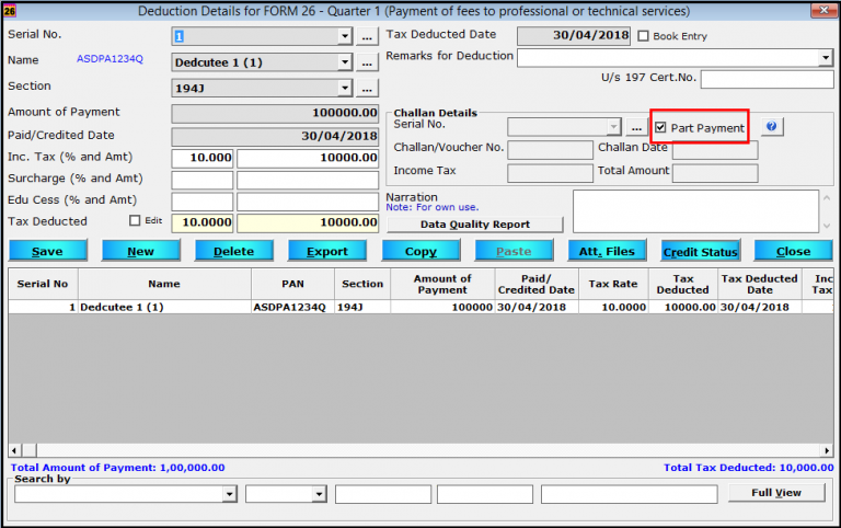 part-payment-in-saral-tds-step-by-step-process