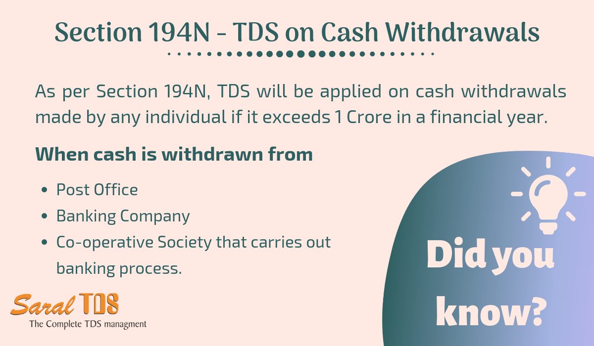 Tds Section 194n Tds On Cash Withdrawals 0199